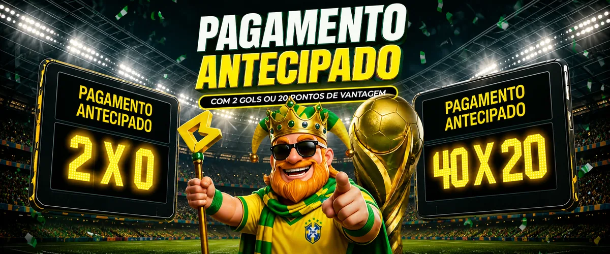 Pagamento Antecipado da MultiBet ao abrir 2 gols ou 20 pontos de vantagem